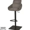 Clearance Barkruk Taupe Micro Suede DX-74.009 Beauty Barkrukken