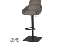 Clearance Barkruk Taupe Micro Suede DX-74.009 Beauty Barkrukken