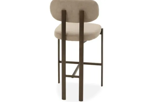 Online Barkruk Wave Beige - Anodic Brown Rivano Barkrukken