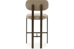 Online Barkruk Wave Beige - Anodic Brown Rivano Barkrukken