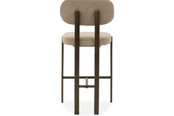 Online Barkruk Wave Beige - Anodic Brown Rivano Barkrukken