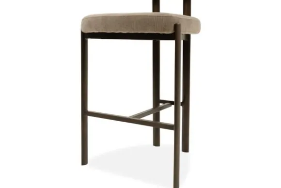 Online Barkruk Wave Beige - Anodic Brown Rivano Barkrukken