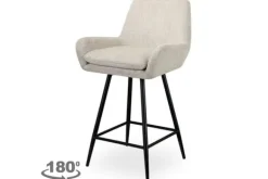 Best Barstoel 212407 Beige Chenille Linsey Barkrukken