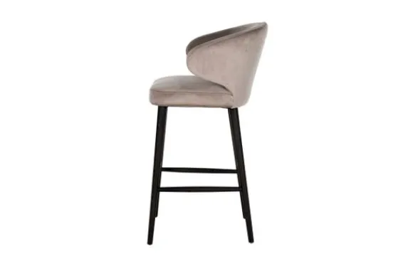 Best Barstoel 210464 Khaki Velvet Indigo Barkrukken