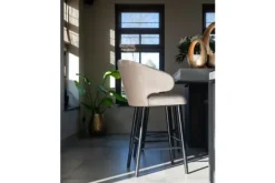 Best Barstoel 210464 Khaki Velvet Indigo Barkrukken