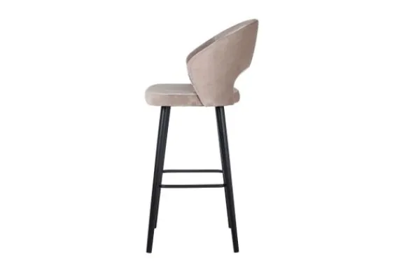 Discount Barstoel 211070 Khaki Velvet Savoy Barkrukken