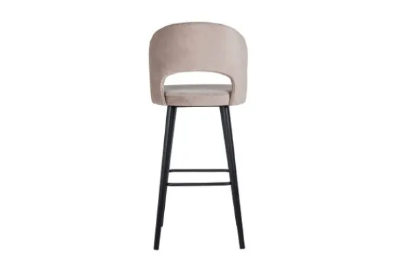 Discount Barstoel 211070 Khaki Velvet Savoy Barkrukken