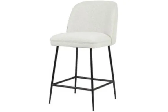 Sale Barstoel 210644 White Bouclé Pullitzer Barkrukken