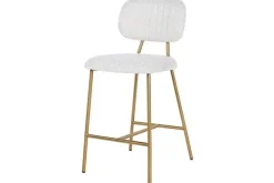 Discount Barstoel 210692 White Bouclé Xenia Barkrukken
