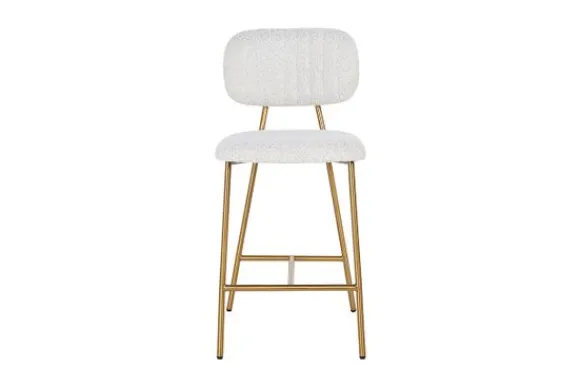 Discount Barstoel 210692 White Bouclé Xenia Barkrukken