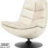 Draaifauteuil - beige boho leder | 95937 Sven Draaifauteuils