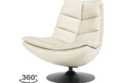 Draaifauteuil - beige boho leder | 95937 Sven Draaifauteuils