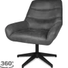 Clearance Draaifauteuil - Chicago Antracite Toma Draaifauteuils