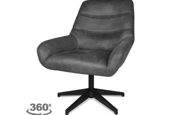 Clearance Draaifauteuil - Chicago Antracite Toma Draaifauteuils