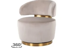 Clearance Draaifauteuil 210846 Khaki Velvet Maxime Ronde Fauteuils|Draaifauteuils
