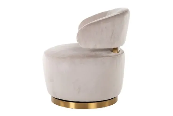 Clearance Draaifauteuil 210846 Khaki Velvet Maxime Ronde Fauteuils|Draaifauteuils