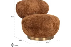 Online Draaifauteuil 212218 Lovely Cinnamon Jace Ronde Fauteuils|Draaifauteuils