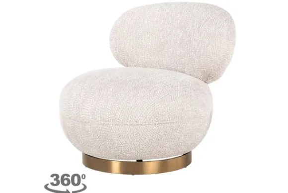 Online Draaifauteuil 212215 Lovely Cream Jace Ronde Fauteuils|Draaifauteuils