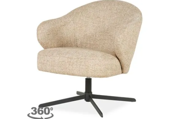 Clearance Draaifauteuil 96349 taupe Connor Draaifauteuils