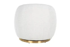 Best Draaifauteuil 210713 White Bouclé Jago Ronde Fauteuils|Draaifauteuils
