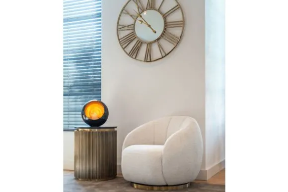 Best Draaifauteuil 210713 White Bouclé Jago Ronde Fauteuils|Draaifauteuils