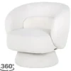 Online Draaifauteuil 211089 White Furry  Senna Ronde Fauteuils|Draaifauteuils