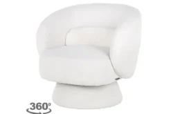 Online Draaifauteuil 211089 White Furry Senna Ronde Fauteuils|Draaifauteuils
