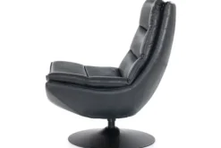 Draaifauteuil - zwart boho leder | 95939 Sven Draaifauteuils