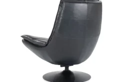 Draaifauteuil - zwart boho leder | 95939 Sven Draaifauteuils