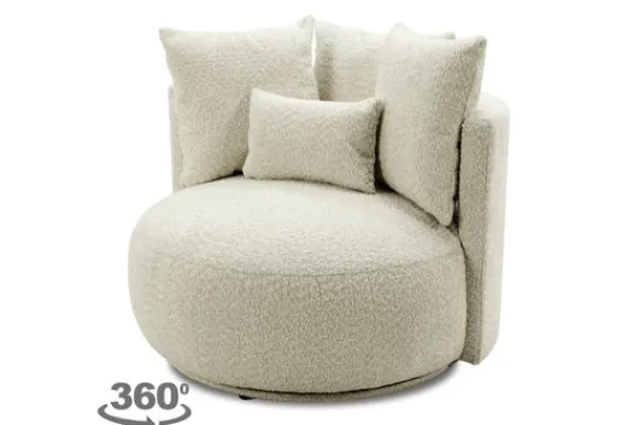 Outlet Draaifauteuil Alana Ronde Fauteuils|Draaifauteuils