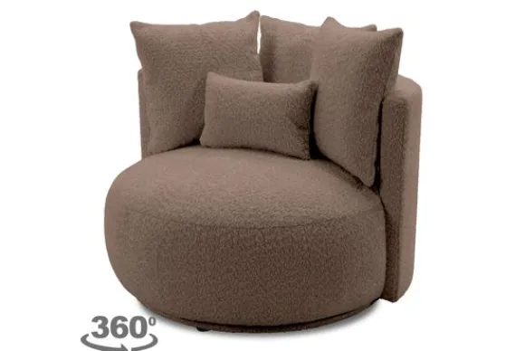Outlet Draaifauteuil Alana Ronde Fauteuils|Draaifauteuils