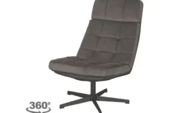 New Draaifauteuil Antraciet CH-73.021 Alvar Draaifauteuils