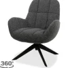 Outlet Draaifauteuil Antraciet Elvis Draaifauteuils