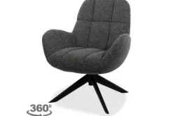 Outlet Draaifauteuil Antraciet Elvis Draaifauteuils