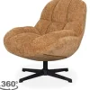 Draaifauteuil Cognac WX-67.008 Huxley Draaifauteuils