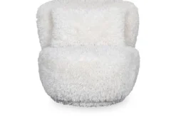 Clearance Draaifauteuil Creme Fluffy GA-80.151 Doodle Ronde Fauteuils|Draaifauteuils