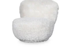 Clearance Draaifauteuil Creme Fluffy GA-80.151 Doodle Ronde Fauteuils|Draaifauteuils