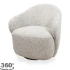 Discount Draaifauteuil Ecru Jimi Draaifauteuils