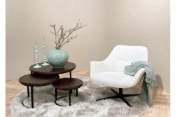 Clearance Draaifauteuil Greige Daphne Ronde Fauteuils|Draaifauteuils