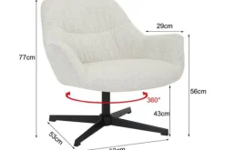 Clearance Draaifauteuil Greige Daphne Ronde Fauteuils|Draaifauteuils