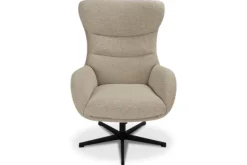 Outlet Draaifauteuil met hocker Naturel CH-73.051 Malmo Draaifauteuils