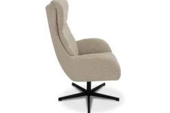 Outlet Draaifauteuil met hocker Naturel CH-73.051 Malmo Draaifauteuils