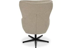 Outlet Draaifauteuil met hocker Naturel CH-73.051 Malmo Draaifauteuils