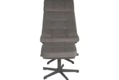 Best Draaifauteuil met hocker Antraciet CH-73.022 Alvar Draaifauteuils
