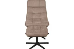 Discount Draaifauteuil met hocker Taupe CH-73.028 Alvar Draaifauteuils