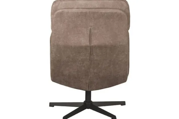 Discount Draaifauteuil met hocker Taupe CH-73.028 Alvar Draaifauteuils