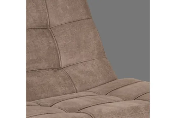 Discount Draaifauteuil met hocker Taupe CH-73.028 Alvar Draaifauteuils
