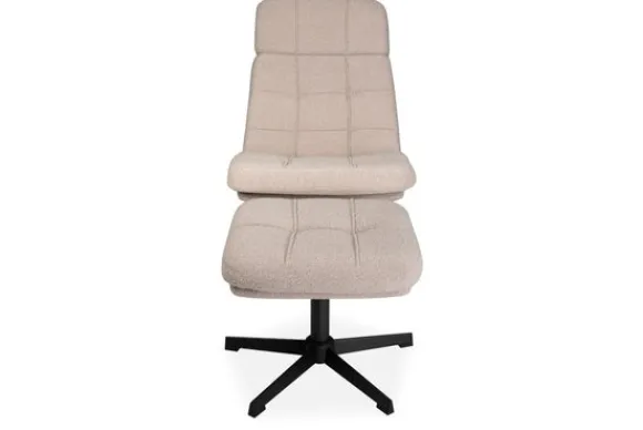 Online Draaifauteuil met hocker Naturel CH-73.004 Alvar Draaifauteuils