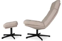 Online Draaifauteuil met hocker Naturel CH-73.004 Alvar Draaifauteuils