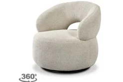 Best Draaifauteuil Naturel GA-80.213 Nusenna Ronde Fauteuils|Draaifauteuils